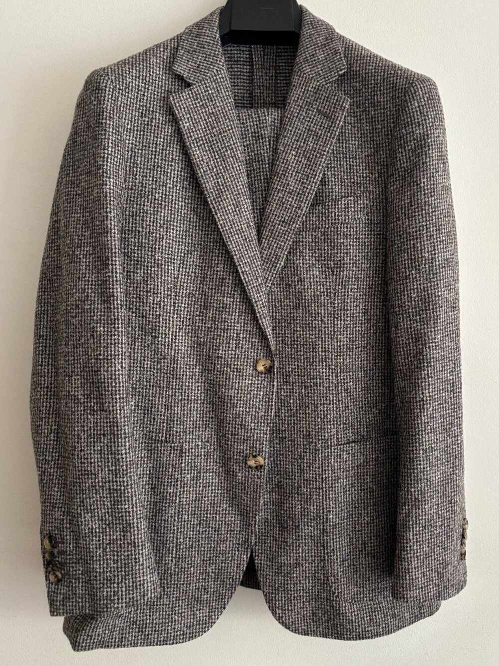 $1350 Suitsupply Unstructured Grey Brown Tweed Wool Mohair Suit-40, Pants 30